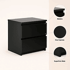 Pack de 2 Veladores Cajon Doble Minimal Oscuro 5