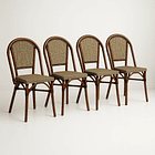Pack de 4 Sillas Bistro Parisina Textileno - Beige 1