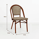 Pack de 4 Sillas Bistro Parisina Textileno - Beige 4