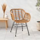 Butaca con Apoyabrazos de Terraza Rattan Grecia Color Madera 4