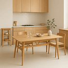 Mesa de comedor o cocina madera 120x70 4