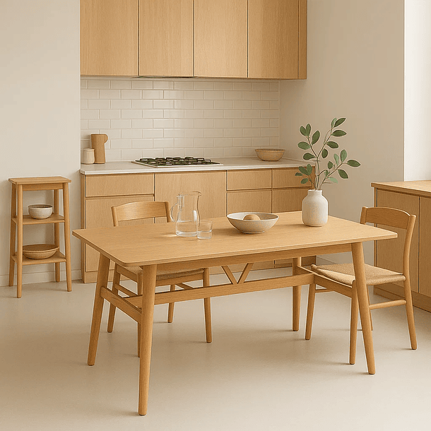 Mesa de comedor o cocina madera 120x70 4