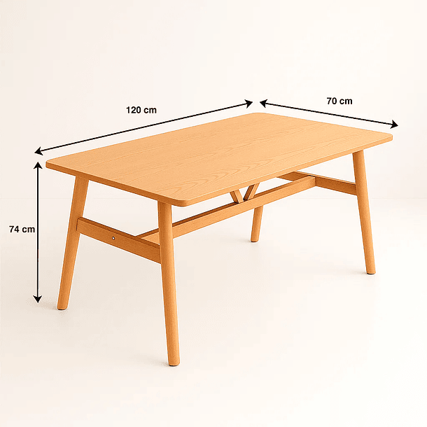 Mesa de comedor o cocina madera 120x70 5