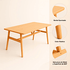 Mesa de comedor o cocina madera 120x70 6
