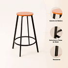 Piso taburete de bar elipse industrial 7