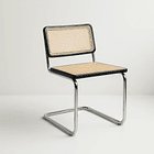 Silla Breuer Madera y Rattan - Negra 2
