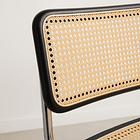 Silla Breuer Madera y Rattan - Negra 7