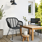 Butaca con Apoyabrazos de Terraza Rattan Grecia Color Negro 4