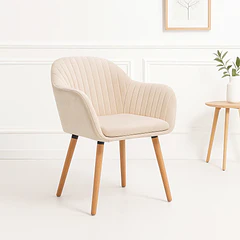 Butaca Sitial Poltrona Diamante Terciopelo Acolchado - Beige