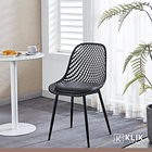 Comedor Mesa de Vidrio 120x80 + 6 Sillas Europa Negras 2