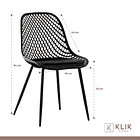 Comedor Mesa de Vidrio 120x80 + 6 Sillas Europa Negras 5