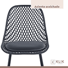 Comedor Mesa de Vidrio 120x80 + 6 Sillas Europa Negras 7