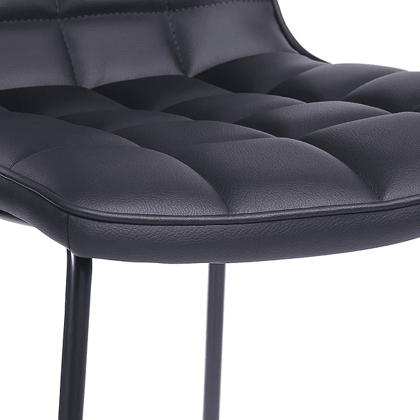 Taburete Alto Milano Cuero Sintetico con Patas Metálicas Estilo Industrial 11