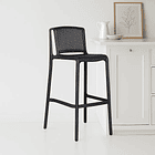 Taburete Alto Capri Polipropileno - Negro 3