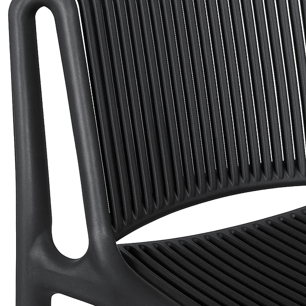 Taburete Alto Capri Polipropileno - Negro 11