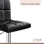 Taburete Ajustable Completo con Respaldo - Negro 10