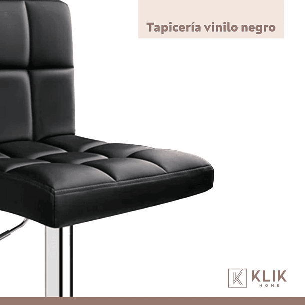 Taburete Ajustable Completo con Respaldo - Negro 10
