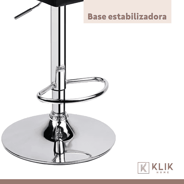 Taburete Ajustable Completo con Respaldo - Negro 14