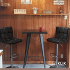 Taburete Ajustable Completo con Respaldo - Negro 16