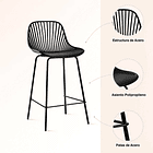 Taburete Piso Bar Tropea Alto - Negro 9