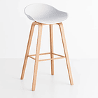 Taburete Piso Bar Nordic - Blanco 2