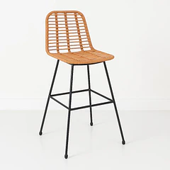 Taburete Alto de Terraza Rattan Grecia Color Madera