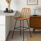 Taburete Alto de Terraza Rattan Grecia Color Madera 5