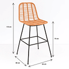 Taburete Alto de Terraza Rattan Grecia Color Madera 7