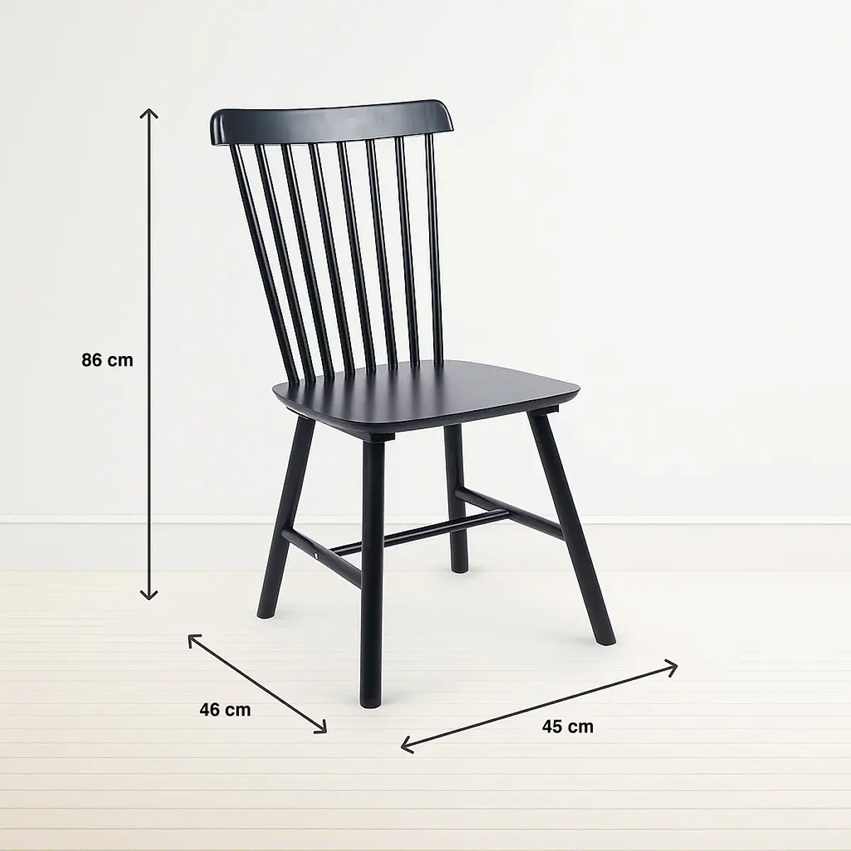 Silla Windsor Madera - Negra | KLIK Muebles