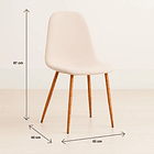 Silla Spoon Velvet - Crema 7