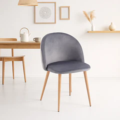 Silla Sitial Acolchado Nórdica Bread - Gris