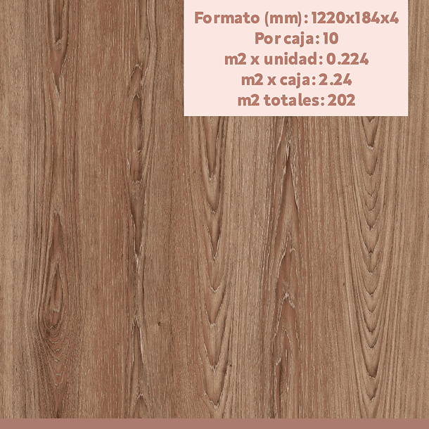Piso Vinilico SPC Color Madera 7