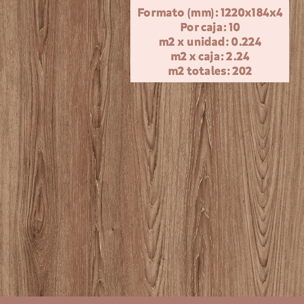 Piso Vinilico SPC Color Madera 8