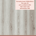 Piso Vinilico SPC Color Madera Gris 8