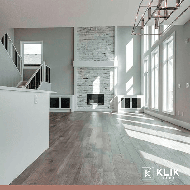 Piso Vinilico SPC Color Madera Gris 10