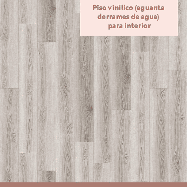 Piso Vinilico SPC Color Gris Claro 5