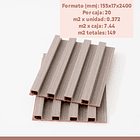 Revestimiento Siding WPC interior color Gris 7