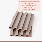 Revestimiento Siding WPC interior color Gris 8