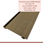 Revestimiento Siding Plano WPC exterior Color Gris Oscuro 7