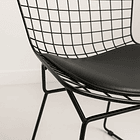 Silla Bertoia metal de terraza living comedor acolchada - Negra 12