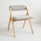 Silla Betlahem de madera plegable acolchada - Gris 2