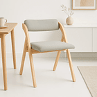 Silla Betlahem de madera plegable acolchada - Gris 4