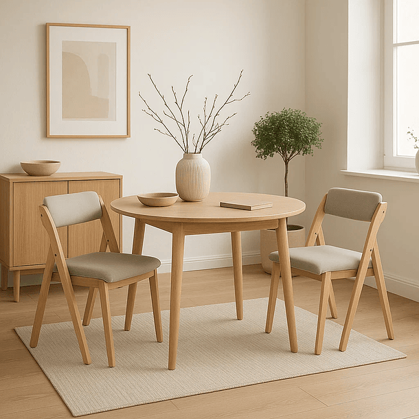 Silla Betlahem de madera plegable acolchada - Gris 5