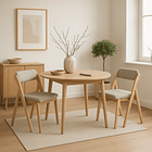 Silla Betlahem de madera plegable acolchada - Gris 6