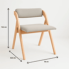 Silla Betlahem de madera plegable acolchada - Gris 7