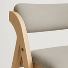 Silla Betlahem de madera plegable acolchada - Gris 11