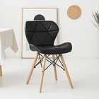 Silla Radar Acolchada Ecocuero - Negra 3