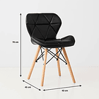 Silla Radar Acolchada Ecocuero - Negra 8