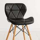 Silla Radar Acolchada Ecocuero - Negra 12