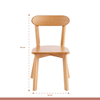 Comedor redondo de vidrio Cross 120cm + 5 Sillas Fresno de Madera - Natural 6